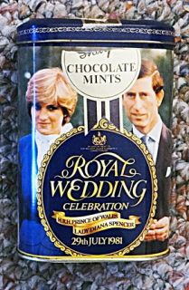  VINTAGE COMMEMORATIVE LADY DIANA PRINCE CHARLES ROYAL WEDDING TIN 1981