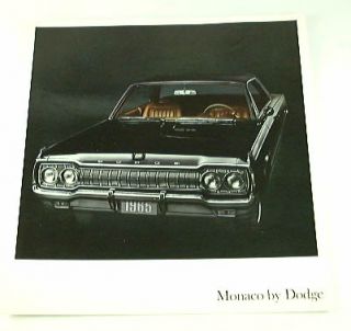 Original 1965 Dodge Monaco Brochure. Covers the Monaco 2dr Hardtop
