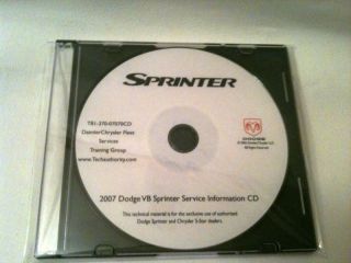 Dodge Sprinter Service CD Manual 2007 2009 Models