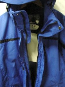 descente men s cascade insulated snow ski jacket carib blue medium new