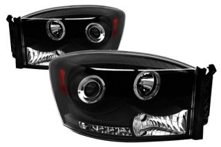IPCW 06 08 Dodge Ram Halo Projector Headlights, Black Truck Lights CWS