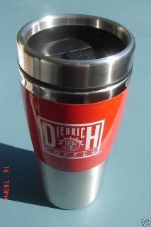 Diedrich Coffee Mug Thermos Red RARE Stainless Steel