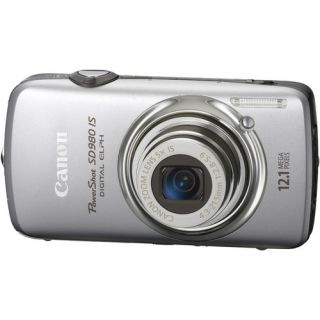 Canon PowerShot Digital Camera SD980IS 12.1 MP 3 inch LCD Silver