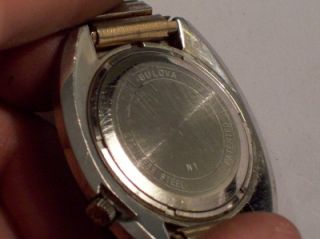 Nice Bulova Accutron 218 Wristwatch Year 1971 All Stainles Case and