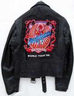 Dokken Back for The Attack 1988 Vintage World Tour Crew Leather Jacket