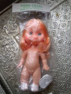 Vintage Plastic Doll Craft Supplies Strawberry Blonde