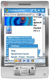 TextSpeech Pro text to speech converter for Windows Mobile