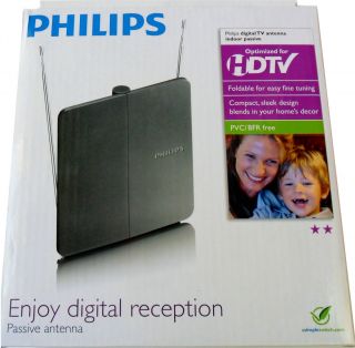 Philips Digital TV Indoor Antenna HDTV UHF VHF New