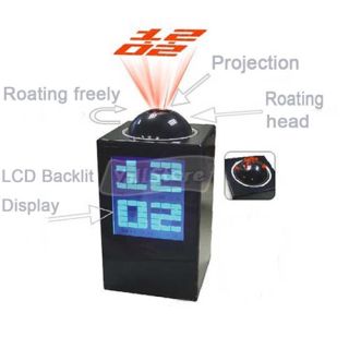 Digital LED Laser Projector Projection Alarm Clock BL
