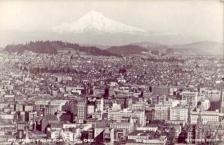 mt hood from portland or cross dimmitt real photo