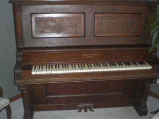 Antique 1897 Henry Detmer Piano Co Upright