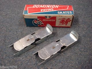 Vintage Iron Ice Skates Dominion Patins À Glace 19