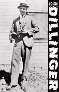 John Dillinger Poster Gangster Full Size Tommy Gun