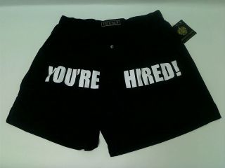 YOURE HIRED DONALD TRUMP BLACK NEW M 1 PAIR MENS BOXERS 3849