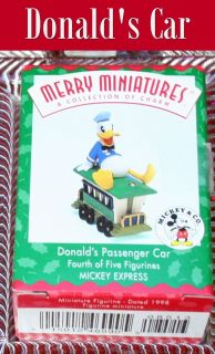 1998 Ornament Merry Miniatures Mickey Express Donald’s Passenger Car