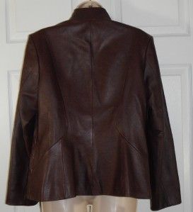 Preston York Burgundy Lamb Leather Jacket Coat Sz M Super Soft