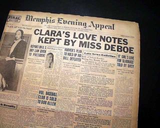  Silent Film Actress Clara Bow Secretary Daisy Devoe Theft Trial