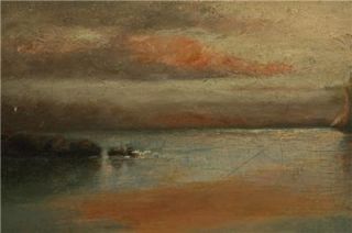 Orig Antique Oil Painting Signed Homer Seascape 1800S