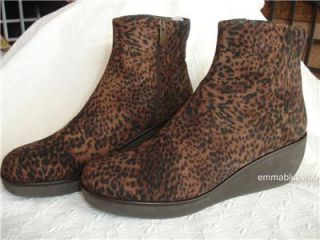 Womens Donald J Pliner Cheetah Naida Wedge Short Ankle Boots 10 5