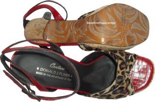 Donald J Pliner $250 Calia Calf Hair Platform Sandal US 8