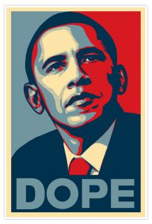 Dope Obama Bumper Sticker 6 x 4 Decal