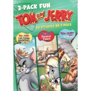 Tom and Jerry 3 Pack Fun DVD Set 40 Episodes on 3 Discs