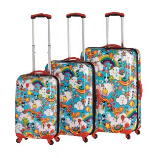 Heys USA 4WD Disney Rainbow Magical World 3PC Spinner Luggage Set