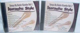 Songs by Dottie Rambo V1 V2 Christian Karaoke New CD G