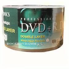   DVD R White Inkjet Printable Double Dual Layer Recordable DVD Disk