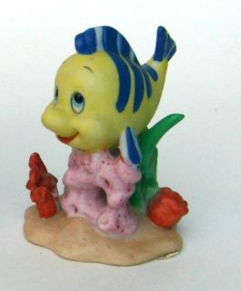Disney Little Mermaid   Flounder ceramic figurine statue RARE