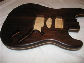 Custom, Peruvian Walnut and Maple Sandwich S Style Guitar Body