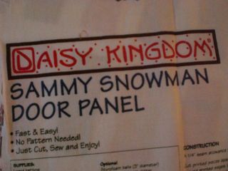 Daisy Kingdom Sammy Snowman with Earmuffs Door Panel Craft Fabric