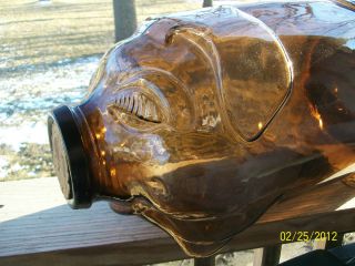 Libbey This Little Piggy Went to Market 5 Gallon Bank Brown Glass