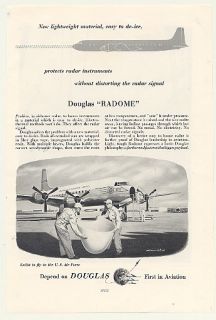 1954 Douglas Radome Mats Military Transport Aircraft Ad