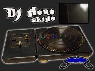 BLACK CHROME DJ Hero turntable Skin for 360, PS3 Console System Decal