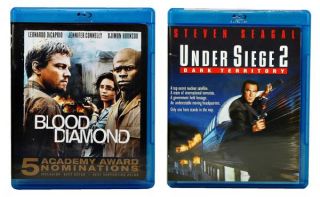 Lot of Blu Ray Movies Blood Diamond and Under Siege 2