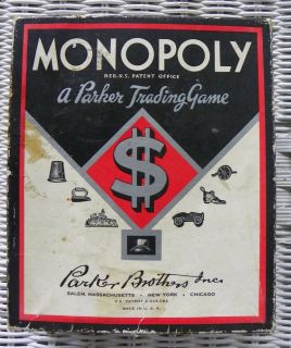 Vintage 1936 Parker Brothers Monopoly Game