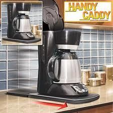 Pull Out Coffee Maker Caddy Sliding Appliance Tray New Fresh Organized