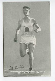 Gil Dodds Mile Indoor Running Record of 4 05 3 New York NY Arcade Card