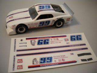 Decals Dick Trickle 76 Mustang Superamerica Gas HO Custom 1 64th White
