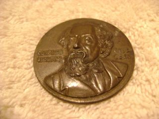 Very Rare Charles Dickens Commemorative Embossed Coin 1812 1870