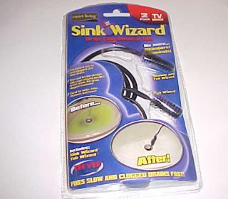 Sink Wizard as Seen on TV Drain Clog Removal Tool New