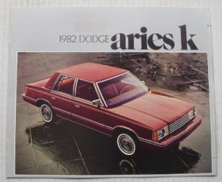Mopar Dealer Brochure 1982 Dodge Aries K Car 82