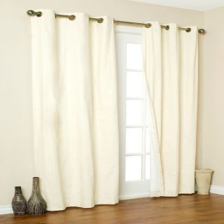 New Thermal Insulated Grommet Top Drapes 80x84 Natural 