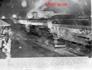 M523 RP 1947 Downers Grove IL CBQ RR Burlington Zephry Train Wreck