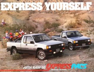 1988 dodge ram 50 express brochure 2 page measures 11 by 8 1 2 inches