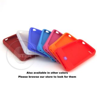 Slim Silicon Case Padded Home Cover iPhone 4 Deep Red