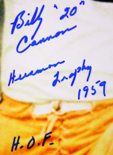 Billy Cannon Paul Dietzel Signed Inscribed LSU Tigers 16x20 Heisman
