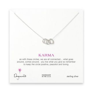 Dogeared Small Multi Link Sparkle Sterling Silver Karma Necklace