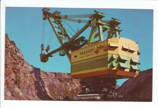  Coal Mining Mine Earth Moving Machine Postcard Equipment Drakesboro KY